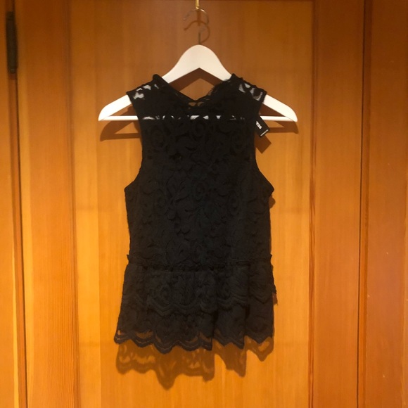 Express | Lace Peplum Top - Picture 3 of 7